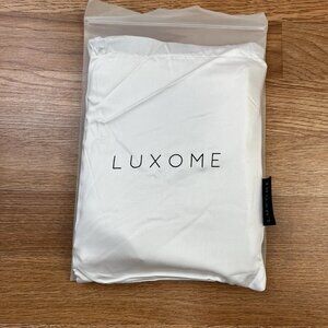 LUXOME Luxury Pillowcase Set in White, Full/Queen 100% Viscose From Bamboo NEW